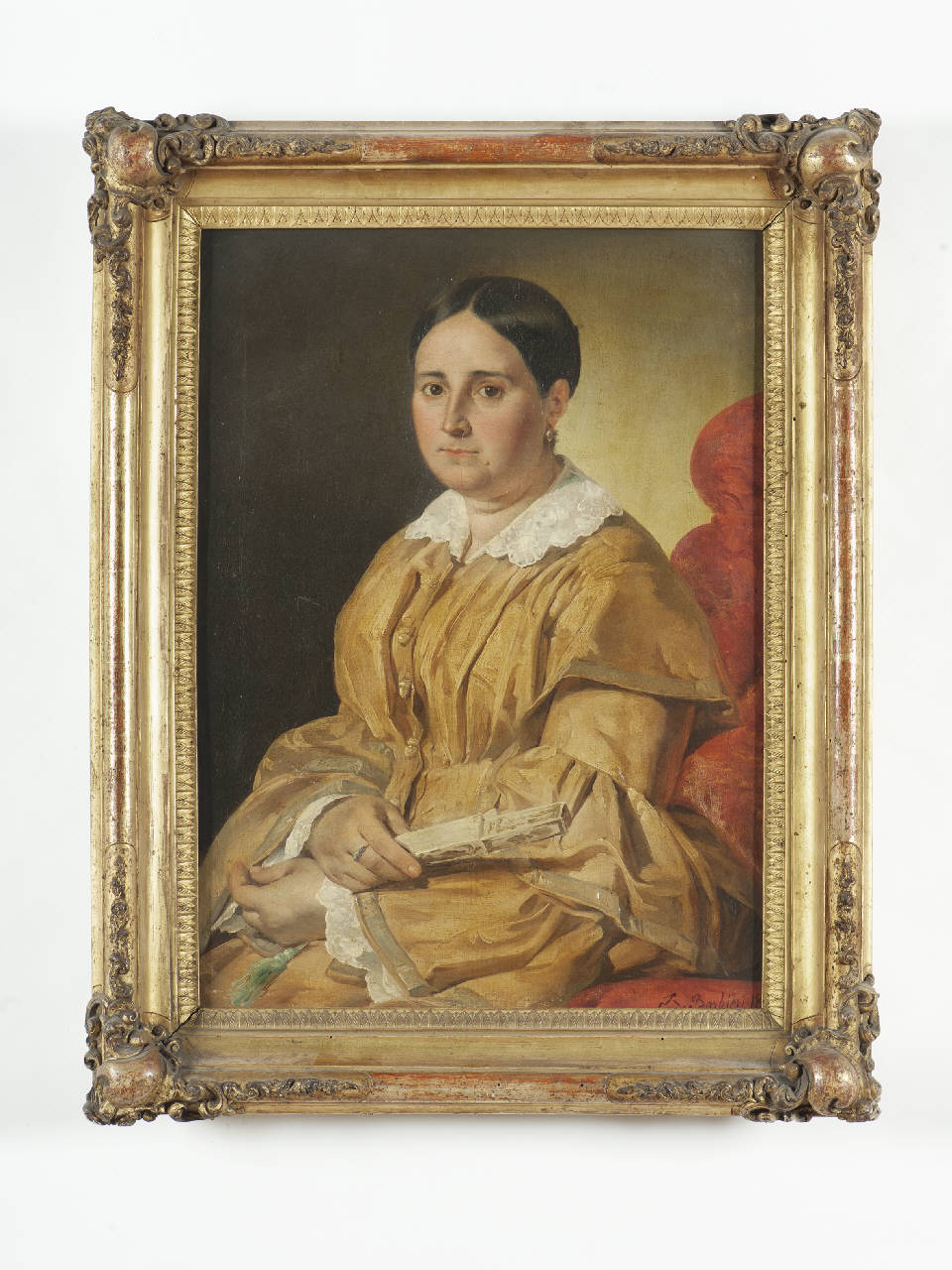 ritratto di donna (dipinto) di Barbieri, R. (sec. XIX)
