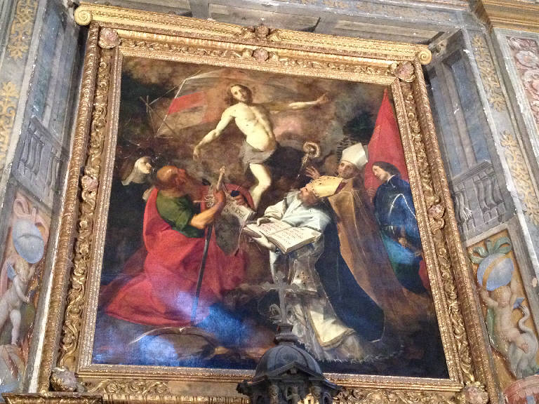Cristo risorto tra Santi, Resurrezione di Cristo (dipinto) di Cerano (attribuito) (prima metà sec. XVII)