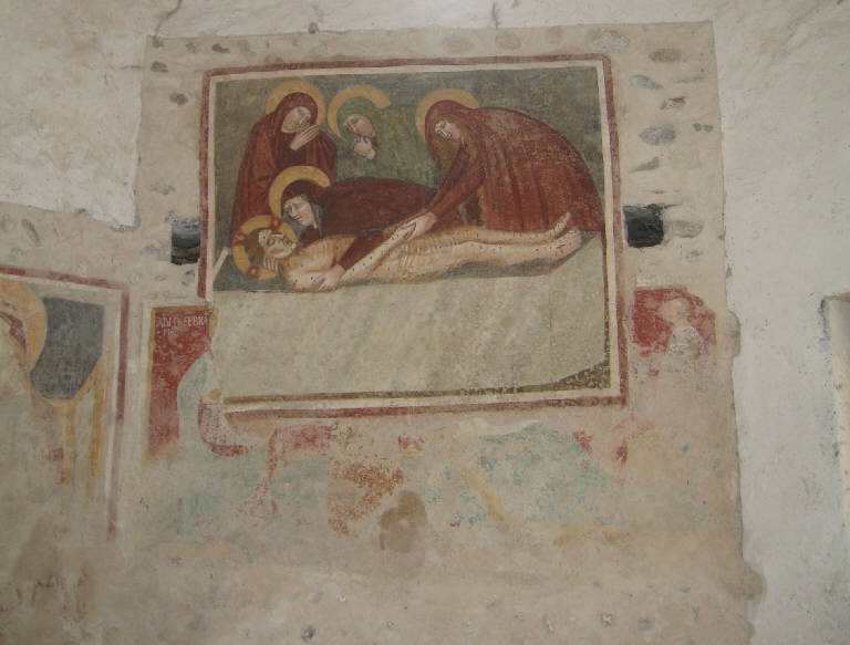 Deposizione di Cristo nell'Avello, Deposizione di Cristo nel sepolcro (dipinto murale) - ambito lombardo (seconda metà sec. XIV)
