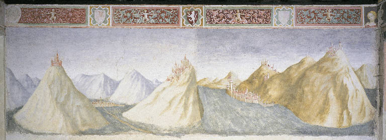 Veduta di Veszprèm (dipinto) di Masolino da Panicale; Lorenzo di Pietro (sec. XV)