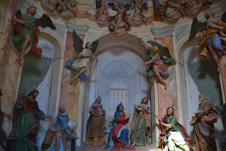 Pentecoste (gruppo scultoreo) di Silva, Agostino (terzo quarto sec. XVII)