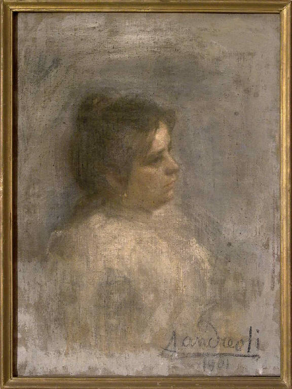 Ritratto di Maria Lombardi (dipinto) di Andreoli Attilio (sec. XX)