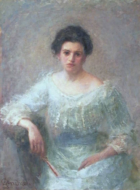 Ritratto della contessa Paolina Faglia vedova Terinelli (dipinto) di Andreoli Attilio (sec. XX)