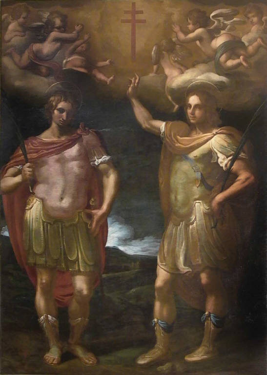 Santi Faustino e Giovita (dipinto) di Cozza Giovanni (seconda metà sec. XVII)