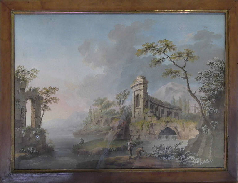 Paesaggio con rovine (dipinto) di Clerici Gaspare (sec. XIX)