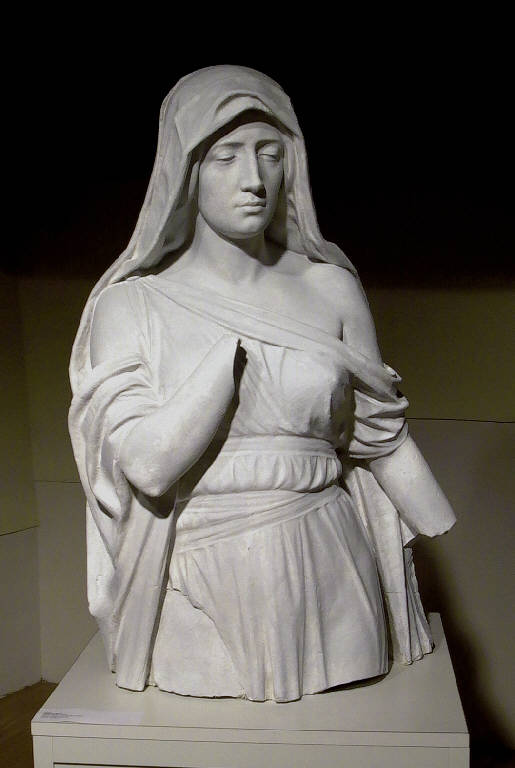 Figura femminile velata (statua) di Ricci Antonio (ultimo quarto sec. XIX)
