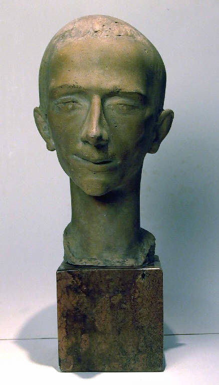 Testa d'uomo, Testa di giovane (scultura) di Pelati Vittorio (sec. XX)