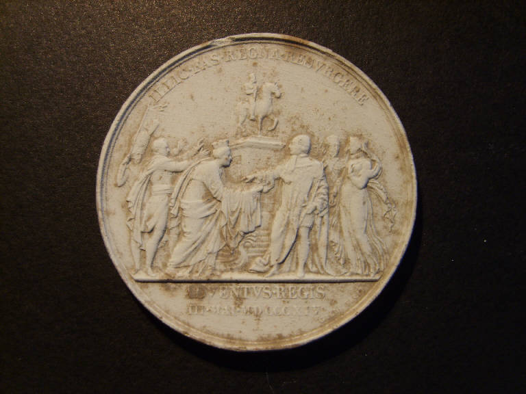 Luigi XVIII riceve le chiavi della città di Parigi (calco) - ambito italiano (prima metà sec. XIX)