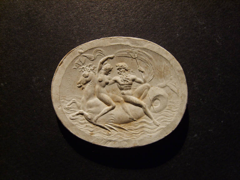Nettuno e divinità femminili a dorso di un ippocampo (calco) - ambito italiano (prima metà sec. XIX)