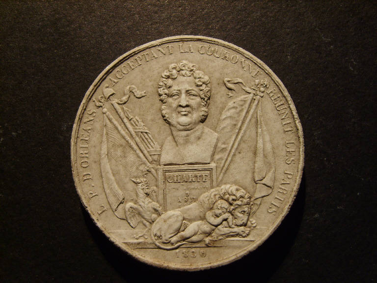 Busto ritratto di Luigi Filippo d'Orleans (calco) - ambito italiano (prima metà sec. XIX)