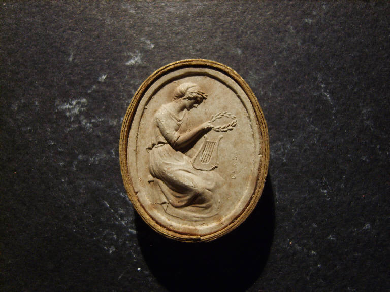 Figura femminile con cetra e corona d'alloro (calco) - ambito italiano (prima metà sec. XIX)