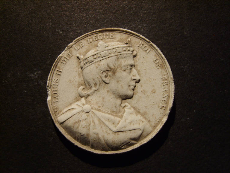 Ritratto di Luigi II di Francia detto il Balbo (calco) - ambito italiano (prima metà sec. XIX)