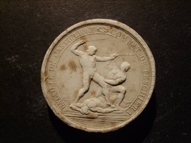 Medaglia commemorativa delle battaglie di Castiglione e Peschiera, Allegoria delle battaglie di Castiglione e Peschiera (calco) - ambito italiano (prima metà sec. XIX)