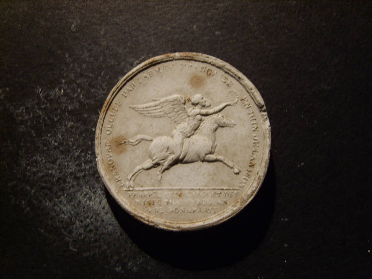 Medaglia comemmorativa dell'occupazione di Hannover, Allegoria della Vittoria (calco) - ambito italiano (prima metà sec. XIX)