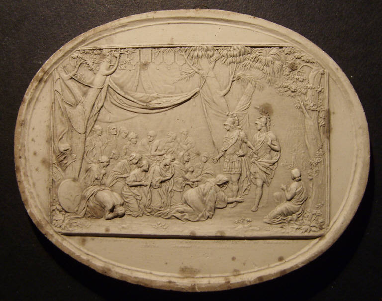 Alessandro Magno riceve l'omaggio della famiglia di Dario (calco) - ambito italiano (prima metà sec. XIX)