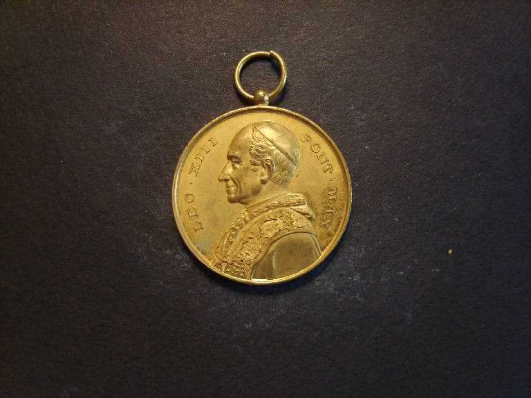 Ritratto di Leone XIII/ San Pietro Fourier e sant'Antonio M. Zaccaria (medaglia) - ambito italiano (sec. XIX)