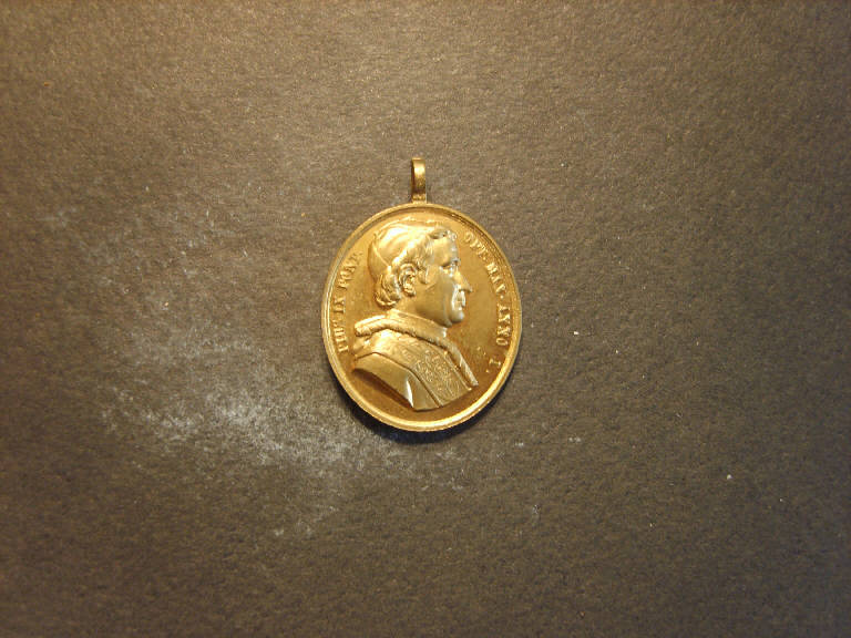 Ritratto di papa Pio IX/ Gesù Cristo (medaglia) - ambito italiano (metà sec. XIX)