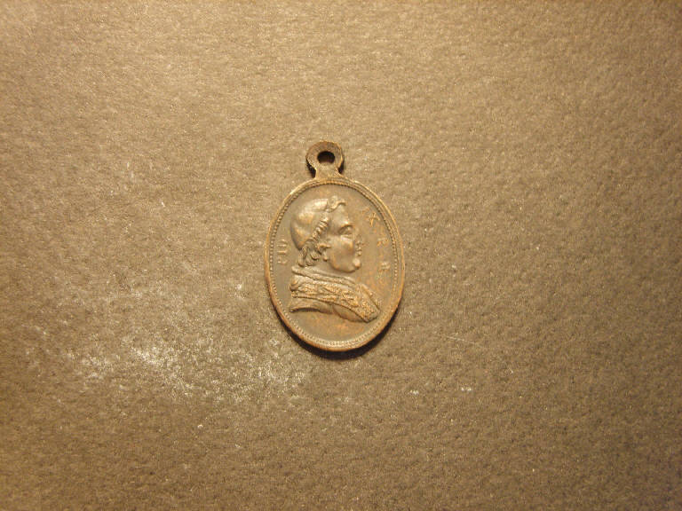 Ritratto di Pio IX / Stemma di Pio IX (medaglia) - ambito italiano (sec. XIX)