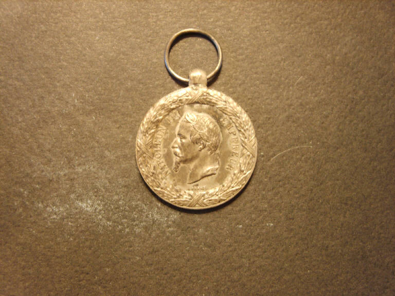 Medaglia commemorativa delle campagne d'Italia, Ritratto di Napoleone III (medaglia) - ambito italiano (sec. XIX)