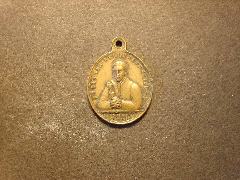 Ritratto di Pio IX/ Ritratto del beato Giovanni Berchmans (medaglia) - ambito italiano (sec. XIX)