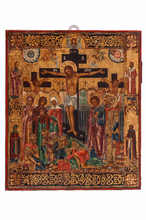 Crocifissione, Crocifissione (icona) - scuola russa siberiana (secondo quarto sec. XIX)