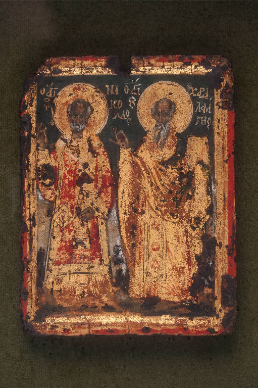 Santi Nicola e Caralampo, Santi Nicola e Caralampo (icona) - scuola greca continentale (metà sec. XVIII)