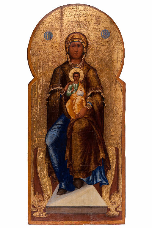 Madre di Dio in trono, Madre di Dio in trono (icona) - scuola russa moscovita (fine sec. XIX)