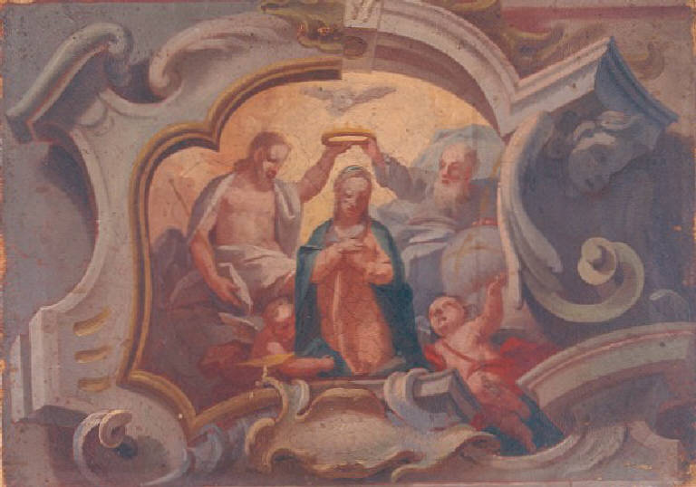 Incoronazione di Maria Vergine (dipinto) di Ligari Giovanni Pietro (sec. XVIII)
