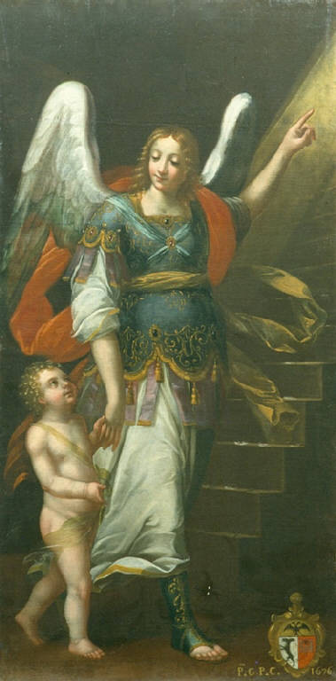 ANGELO CUSTODE (dipinto) - ambito lombardo (ultimo quarto sec. XVII)