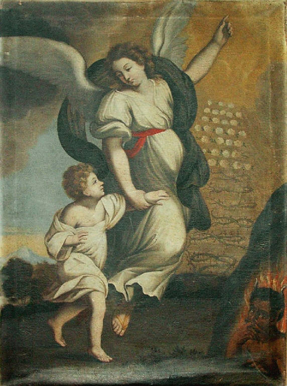 ANGELO CUSTODE (dipinto) - ambito locale (metà sec. XVIII)