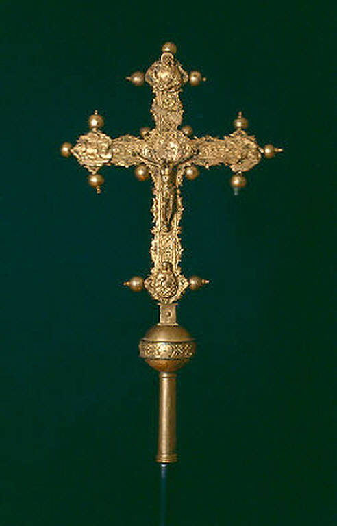 CROCIFISSO (croce processionale) di Lierni Giovanni Pietro (attr.) (sec. XVI)
