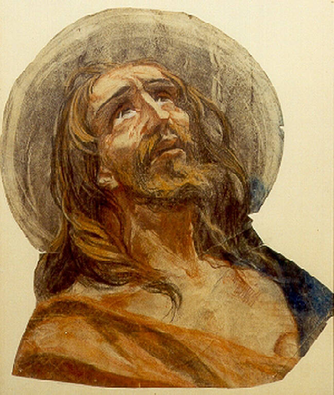 VOLTO DI CRISTO (disegno) di Fumagalli Eliseo (primo quarto sec. XX)