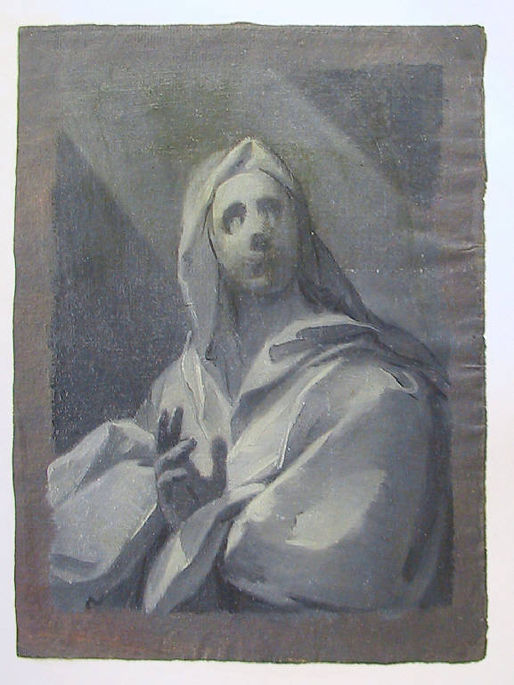 Personaggio benedicente (dipinto) di Ligari Giovanni Pietro (secondo quarto sec. XVIII)