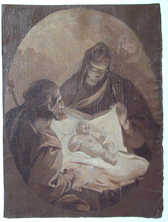 Sacra Famiglia o Nativita' di Gesu' (dipinto) di Ligari Giovanni Pietro (secondo quarto sec. XVIII)
