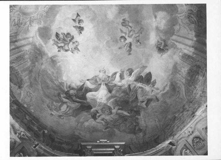 APOTEOSI DI SAN BENEDETTO (dipinto murale) - ambito lombardo (inizio sec. XVIII)
