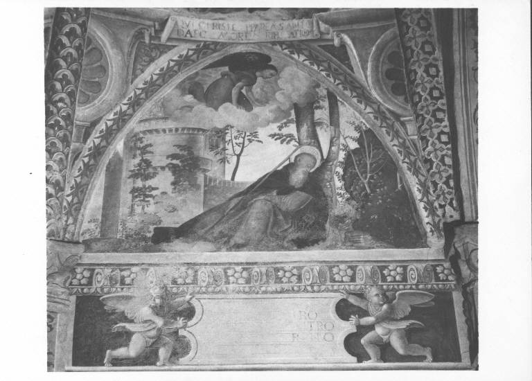 SANT'ANTONIO ABATE VEDE IN SOGNO UN ANGELO (dipinto murale) (inizio sec. XVI)