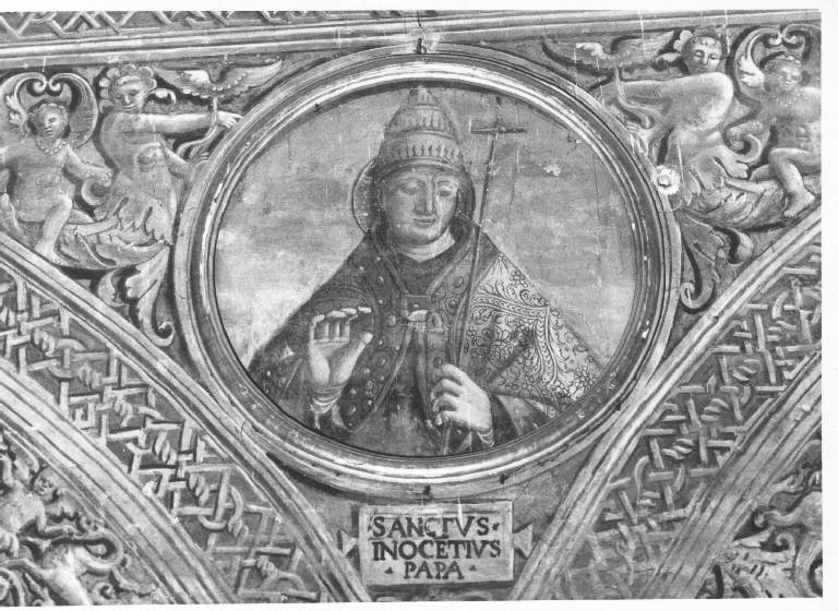 RITRATTO DI SANT'INNOCENZO PAPA (dipinto murale) - ambito lombardo (sec. XVI)