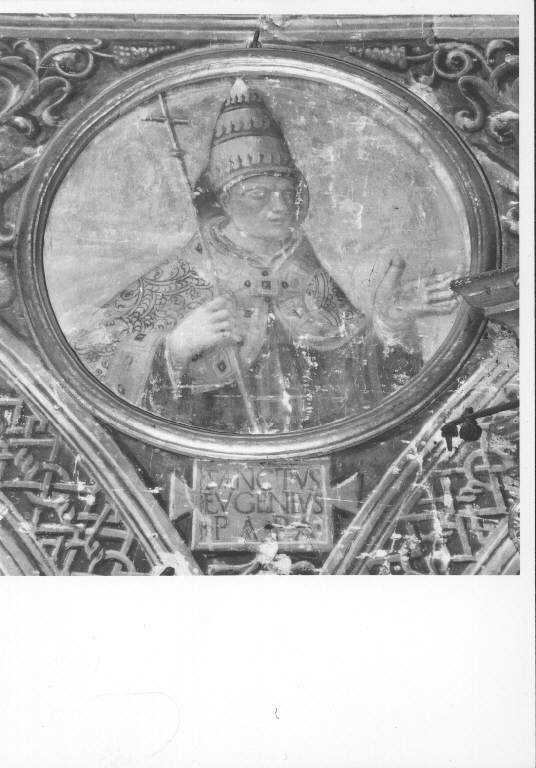 RITRATTO DI SANT'EUGENIO PAPA (dipinto murale) - ambito lombardo (sec. XVI)