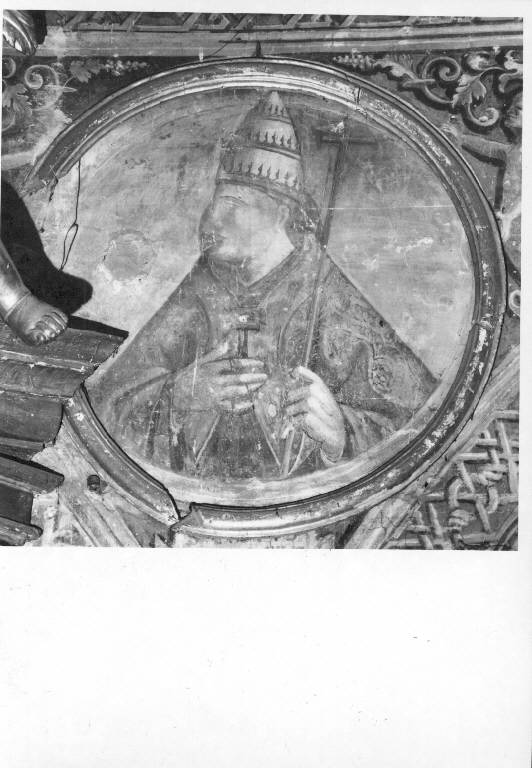 RITRATTO DI SANT'URBANO PAPA (dipinto murale) - ambito lombardo (sec. XVI)