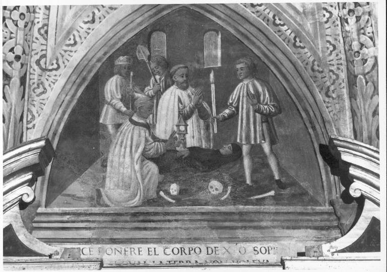 FUNERALI DI SAN MAIOLO (dipinto murale) - ambito lombardo (inizio sec. XVI)