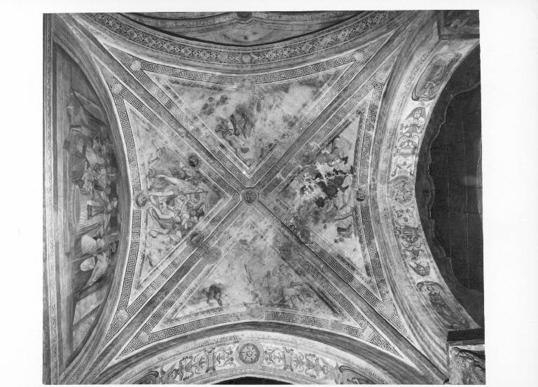 PESCA MIRACOLOSA DI TOBIA (dipinto murale) - ambito pavese (seconda metà sec. XVI)