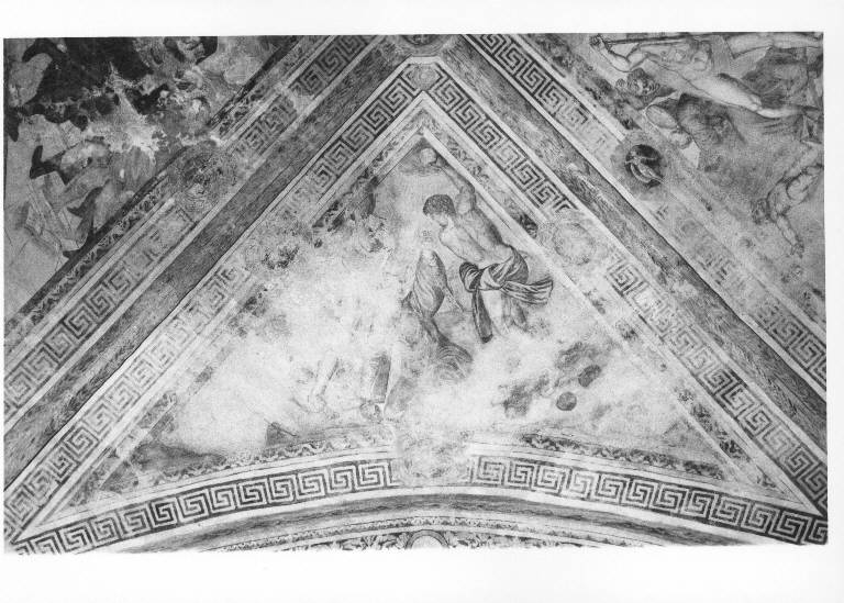 LAPIDAZIONE DI SANTO STEFANO (dipinto murale) - ambito pavese (seconda metà sec. XVI)