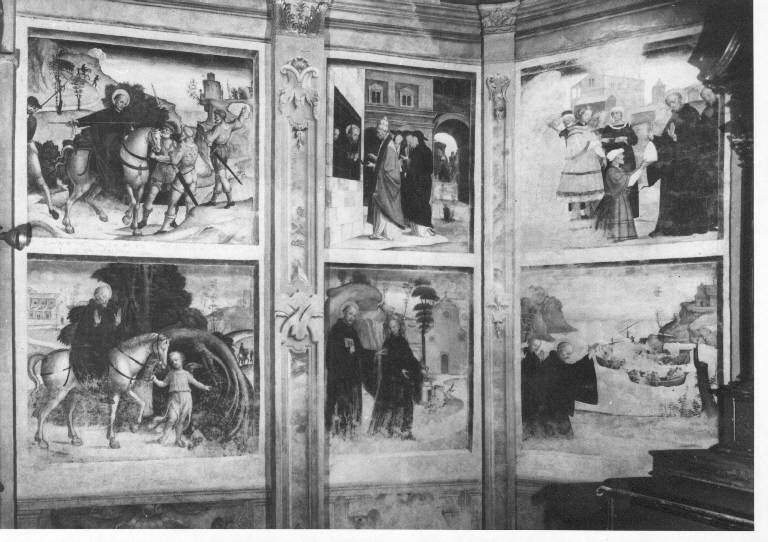 STORIE DELLA VITA DI S. MAIOLO (decorazione parietale) di Lanzani, Bernardino (attribuito) (inizio sec. XVI)