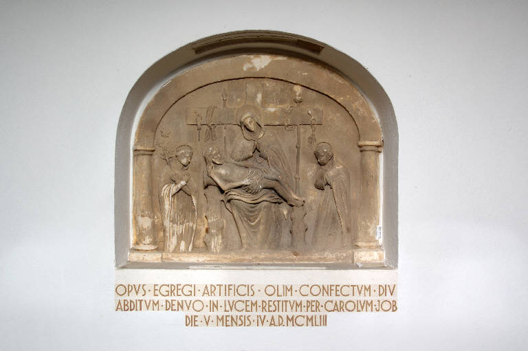 Deposizione di Cristo, COMPIANTO SUL CRISTO MORTO con la Madonna e i Santi (bassorilievo "deposizione di cristo") - ambito lombardo (fine XVII)