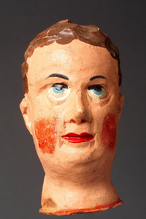 Figura maschile (testa di burattino) - manifattura di Val Gardena (fine sec. XIX)