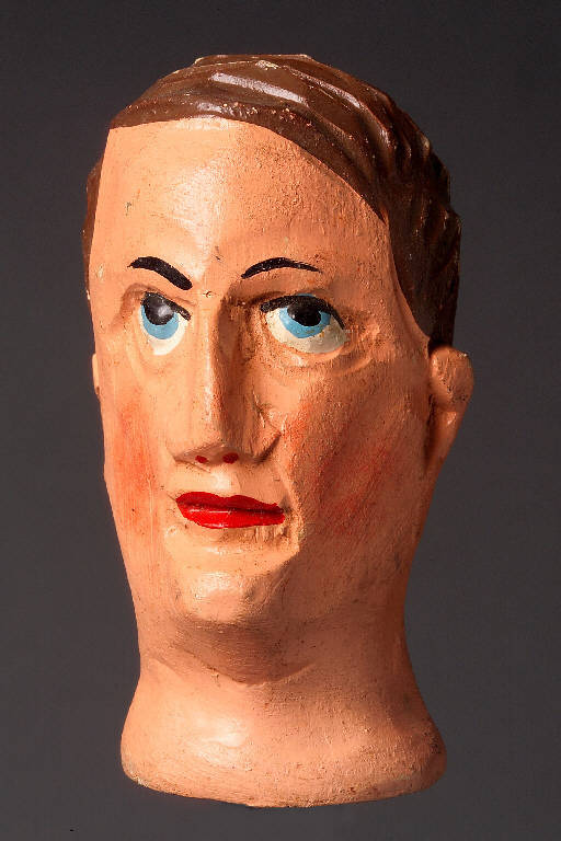 Figura maschile (testa di burattino) - manifattura di Val Gardena (inizio sec. XX)