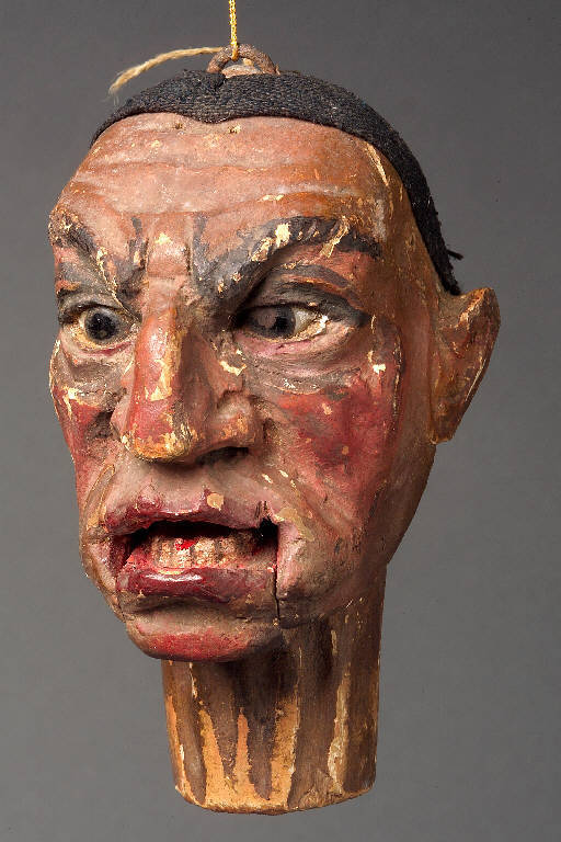 Figura maschile (testa di marionetta) - manifattura piemontese (fine sec. XIX)