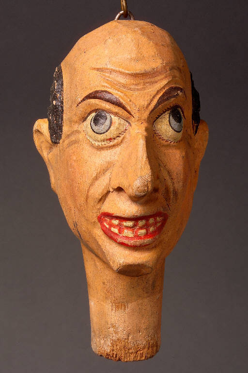 Figura di generico (testa di marionetta) - manifattura di Val Gardena (seconda metà sec. XIX)