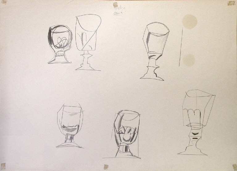 Senza titolo, Bicchieri (disegno) di Chiti (sec. XX)