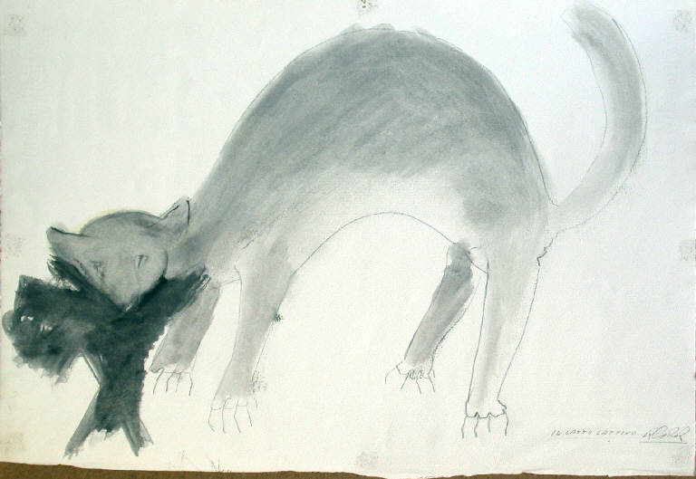 Il gatto cattivo, Gatto (disegno) di Carrara Rino (seconda metà sec. XX)